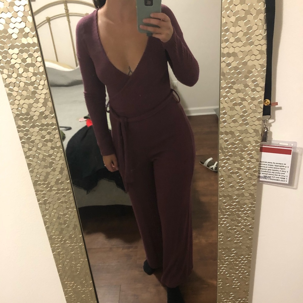 Purple Velvet Jumpsuit